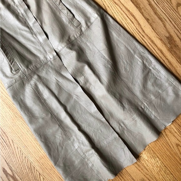 Beautiful Leather Taupe Duster Jacket - Picture 3 of 10